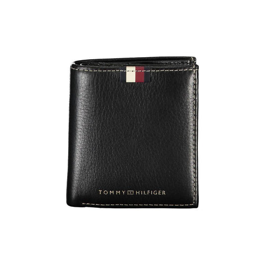 Tommy Hilfiger Black Leather Men Wallet Tommy Hilfiger Dark Slate Gray