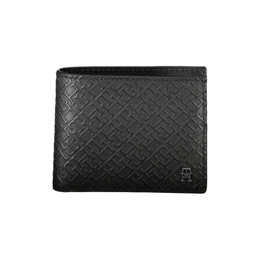 Tommy Hilfiger Elegant Leather Double Card Wallet with Contrast Details Tommy Hilfiger Dark Slate Gray