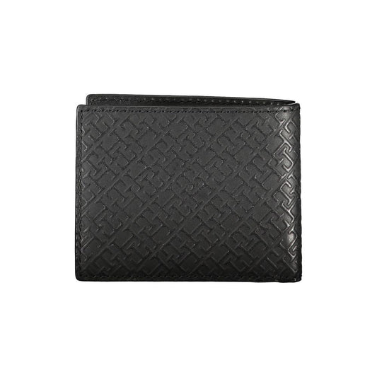 Tommy Hilfiger Elegant Leather Double Card Wallet with Contrast Details Tommy Hilfiger Dark Slate Gray
