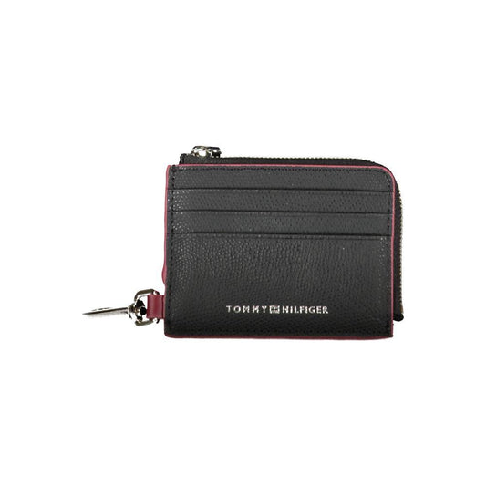 Tommy Hilfiger Chic Leather Card Holder with Snap Hook Tommy Hilfiger Dark Slate Gray