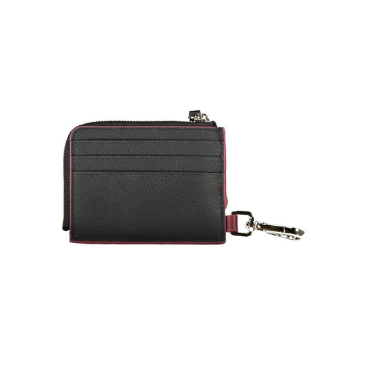Tommy Hilfiger Chic Leather Card Holder with Snap Hook Tommy Hilfiger Dark Slate Gray