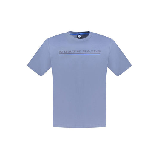 North Sails Blue Cotton Men T-Shirt North Sails Dark Gray