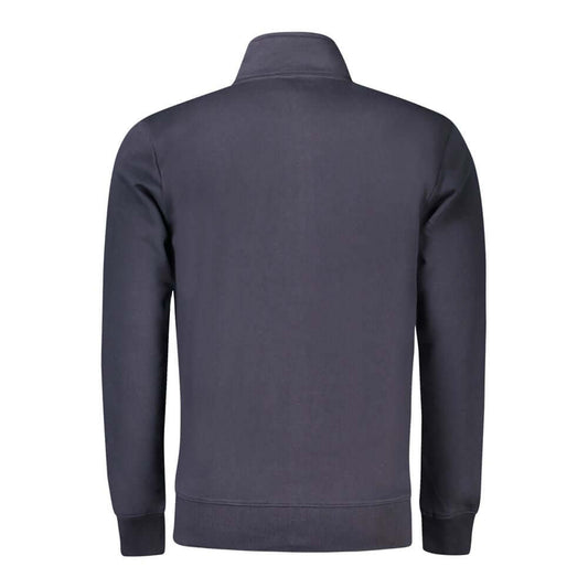 Coveri Moving Blue Cotton Men Sweater Coveri Moving Dark Slate Gray