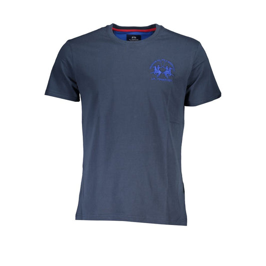 La Martina Elegant Short Sleeve Crew Neck T-Shirt La Martina Dark Slate Gray
