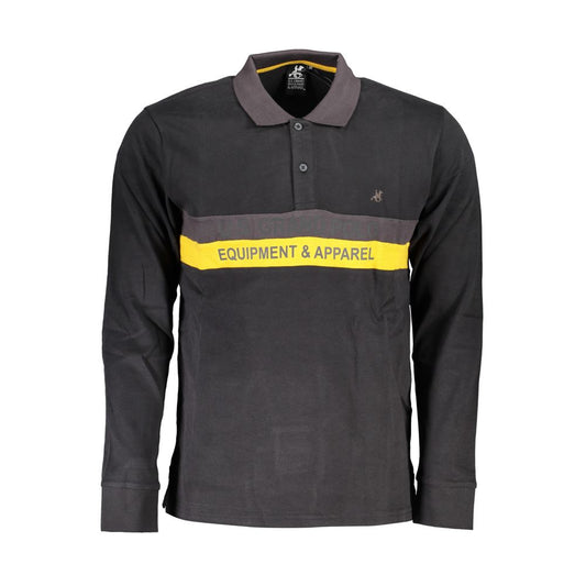 U.S. Grand Polo Black Cotton Polo Shirt U.S. Grand Polo Dark Slate Gray