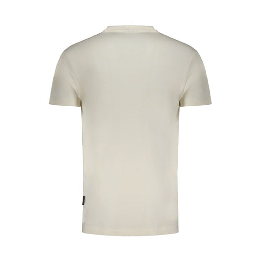 Napapijri White Cotton T-Shirt Napapijri Light Gray