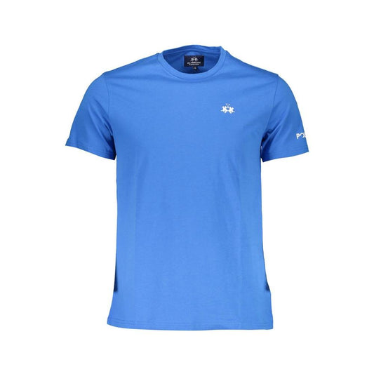 La Martina Blue Cotton Men T-Shirt La Martina Cornflower Blue