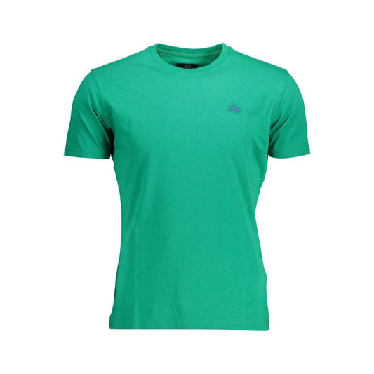 La Martina Green Cotton Men T-Shirt La Martina Light Sea Green