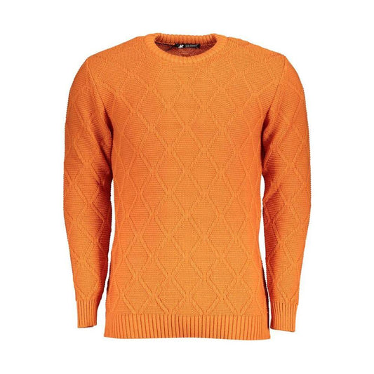 U.S. Grand Polo Orange Diamond Pattern Crew Neck Sweater U.S. Grand Polo Coral