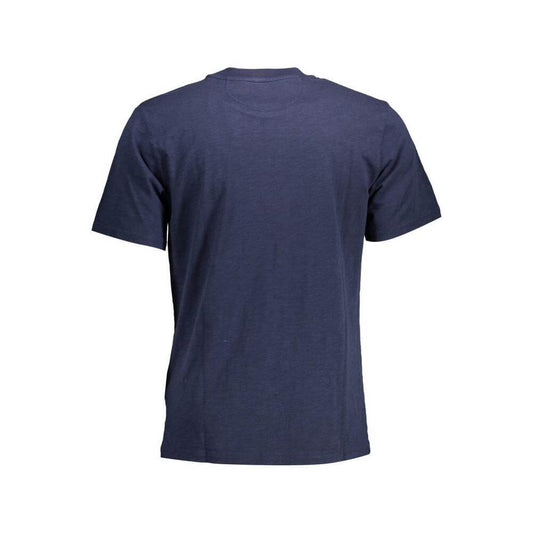 La Martina Blue Cotton Men T-Shirt La Martina Dark Slate Gray