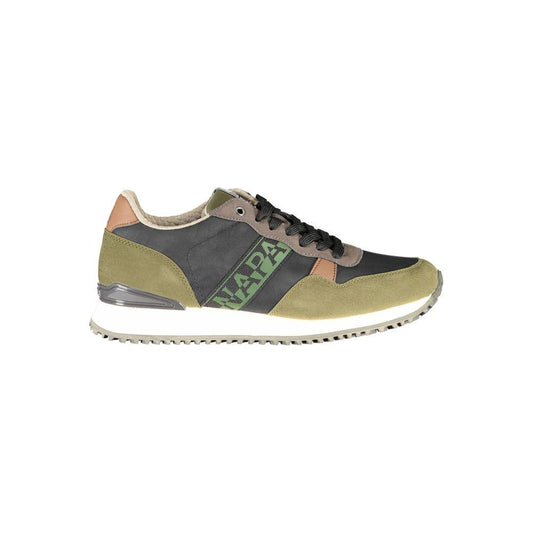Napapijri Green Polyester Men Sneaker Napapijri Dim Gray