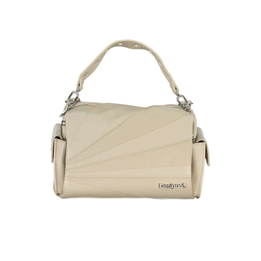 Desigual Beige Polyethylene Handbag Desigual Gray