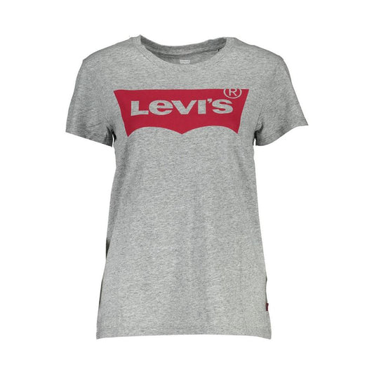 Levi's Gray Cotton Women T-Shirt Levi's Dark Gray