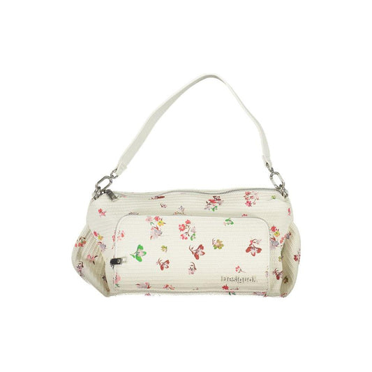 Desigual White Polyethylene Handbag Desigual Light Gray