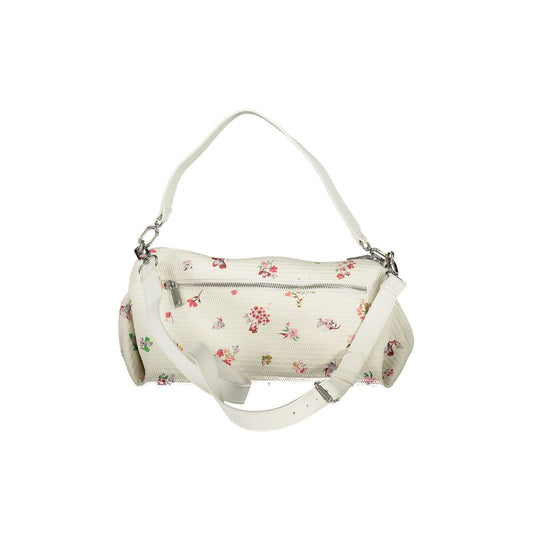 Desigual White Polyethylene Handbag Desigual Light Gray