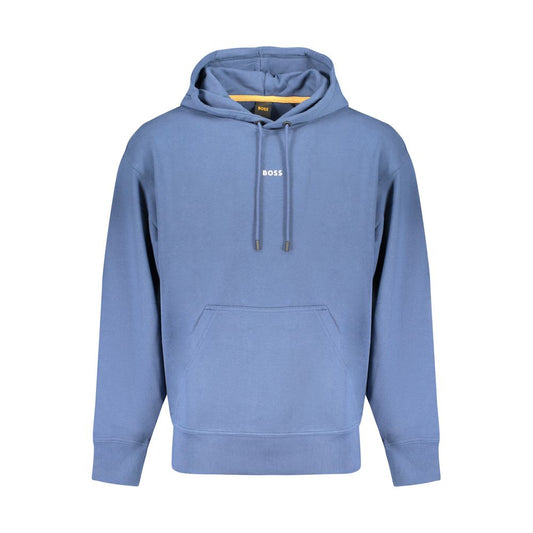 Hugo Boss Blue Cotton Sweater Hugo Boss Light Slate Gray