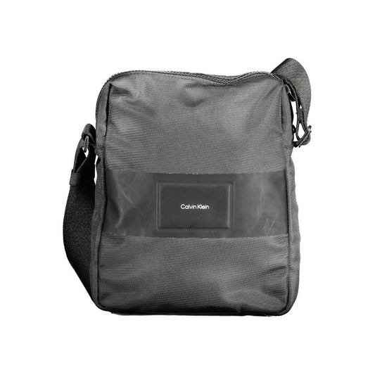 Calvin Klein Black Polyester Men Shoulder Bag Calvin Klein Dim Gray