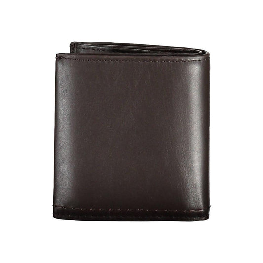 Calvin Klein Brown Leather Men Wallet Calvin Klein Dark Slate Gray