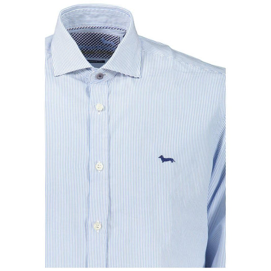 Harmont & Blaine Light Blue Cotton Men Shirt Harmont & Blaine Light Gray