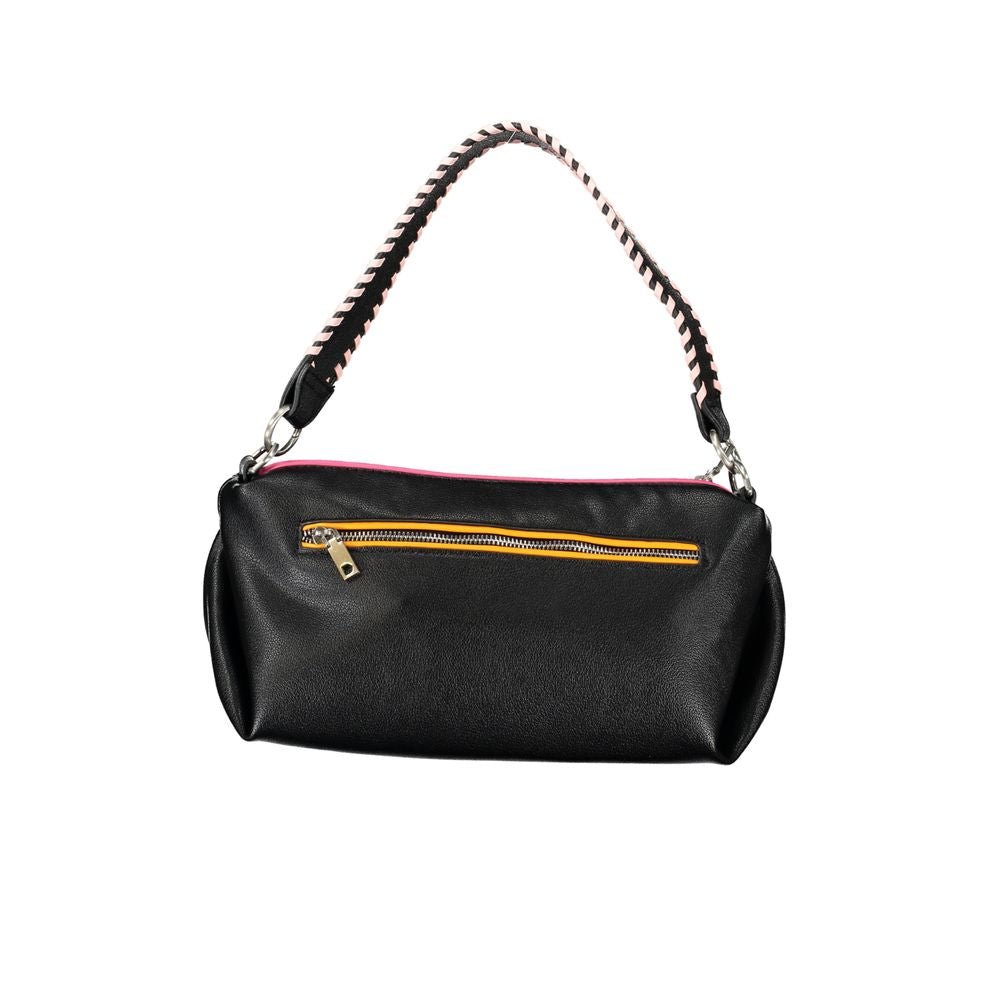 Front view with bag zipped and handles upright.