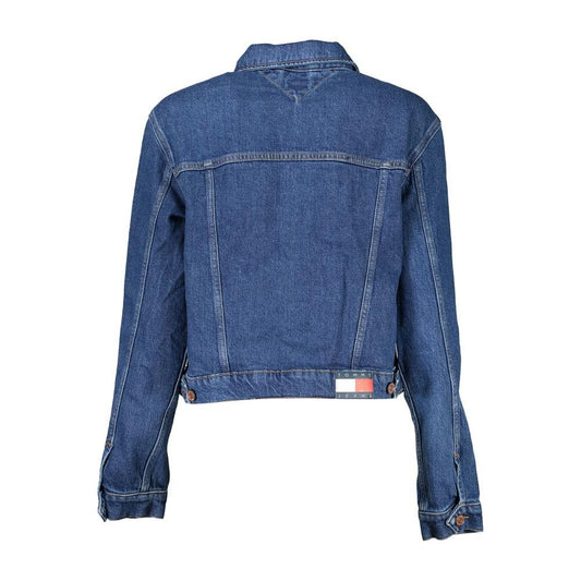 Tommy Hilfiger Blue Cotton Women Jacket Tommy Hilfiger Dark Slate Blue