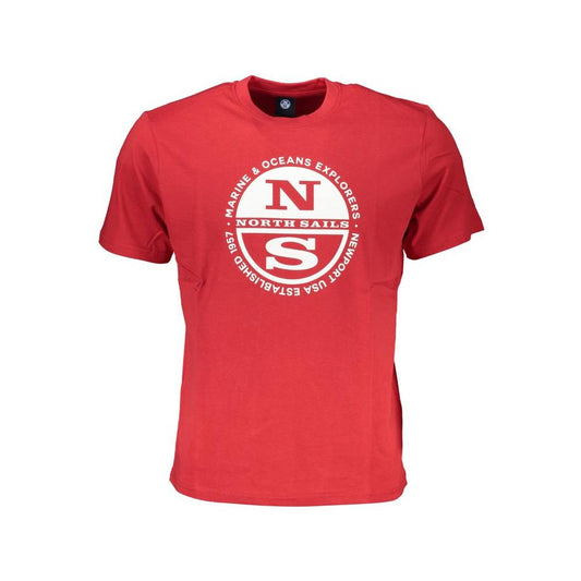 North Sails Red Cotton T-Shirt North Sails Maroon