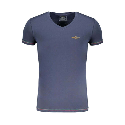 Aeronautica Militare Blue Cotton T-Shirt Aeronautica Militare Dim Gray