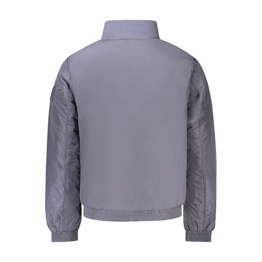 Calvin Klein Blue Polyamide Men Jacket Calvin Klein Slate Gray