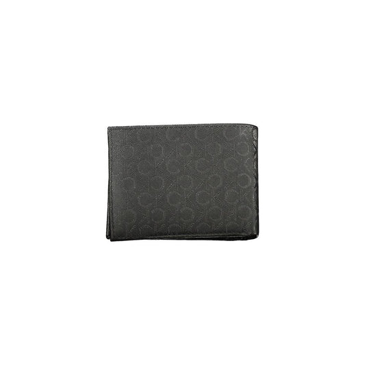 Calvin Klein Black Leather Men Wallet Calvin Klein Dark Slate Gray
