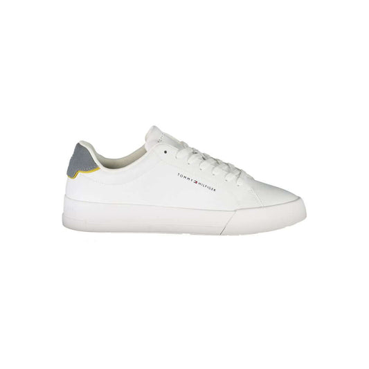 Tommy Hilfiger White Leather Men Sneaker Tommy Hilfiger Lavender