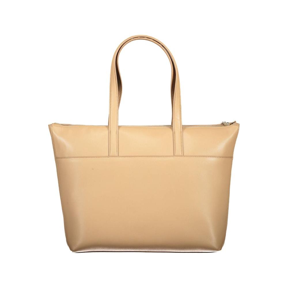 Front view with bag zipped and handles upright.