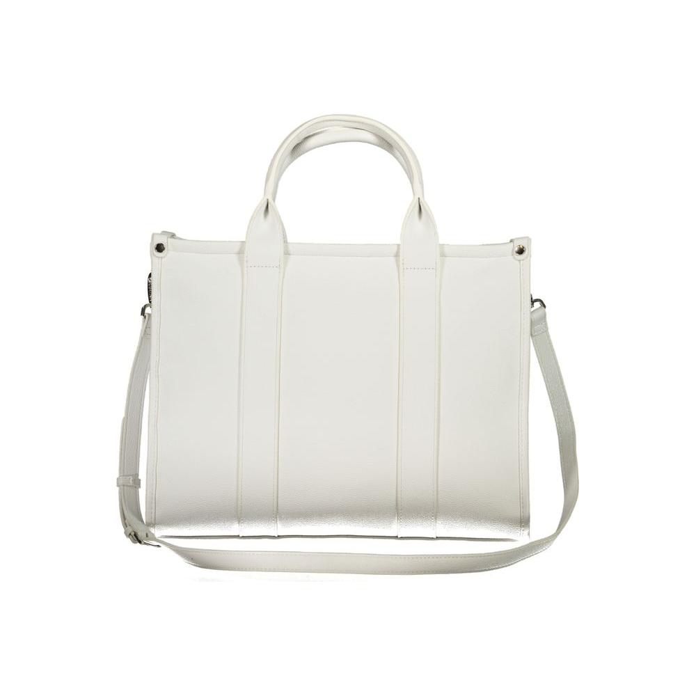 Front view with bag zipped and handles upright.