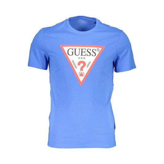 Guess Jeans Blue Cotton Men T-Shirt
