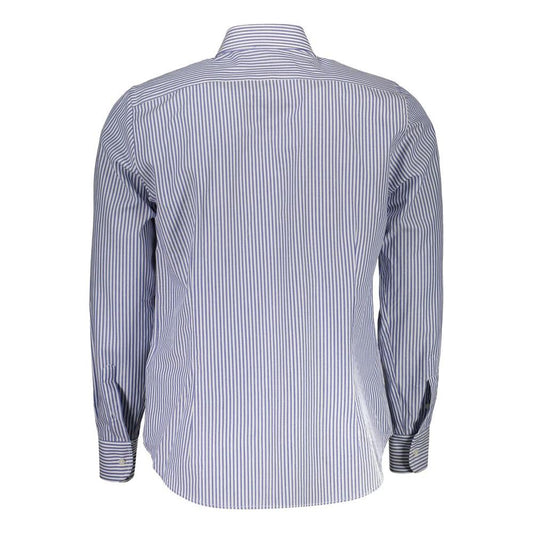 La Martina Blue Cotton Men Shirt