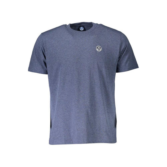 North Sails Blue Cotton Men T-Shirt