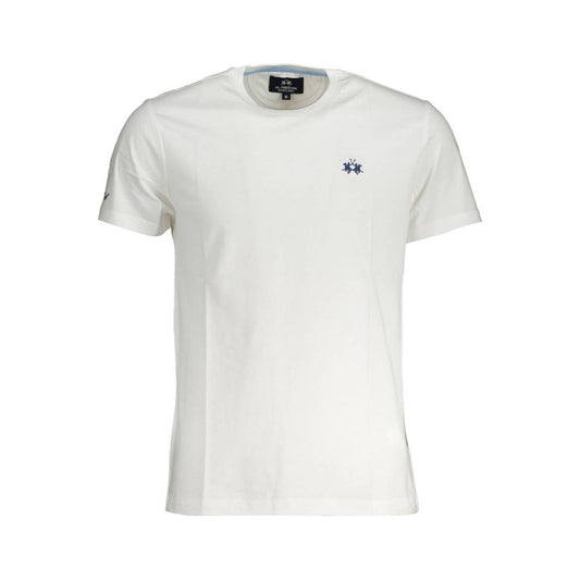 La Martina White Cotton Men T-Shirt