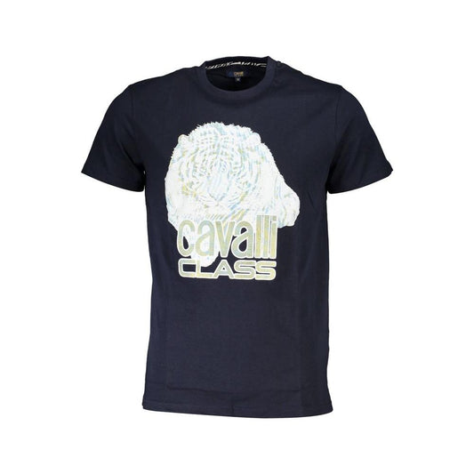 Cavalli Class Blue Cotton T-Shirt