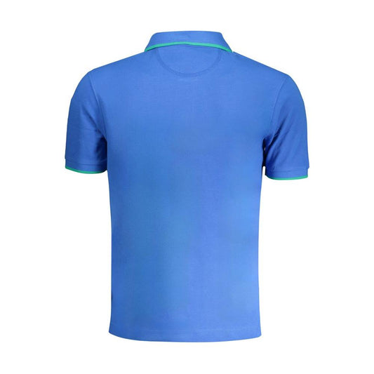 La Martina Blue Cotton Polo Shirt