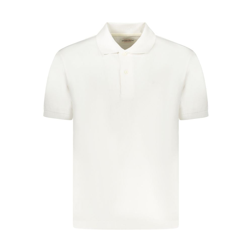 Guess Jeans White Cotton Men's Polo Shirt