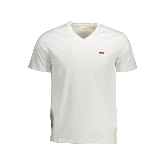 Levi's White Cotton Men T-Shirt
