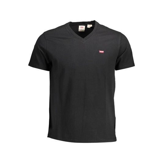 Levi's Black Cotton Men T-Shirt