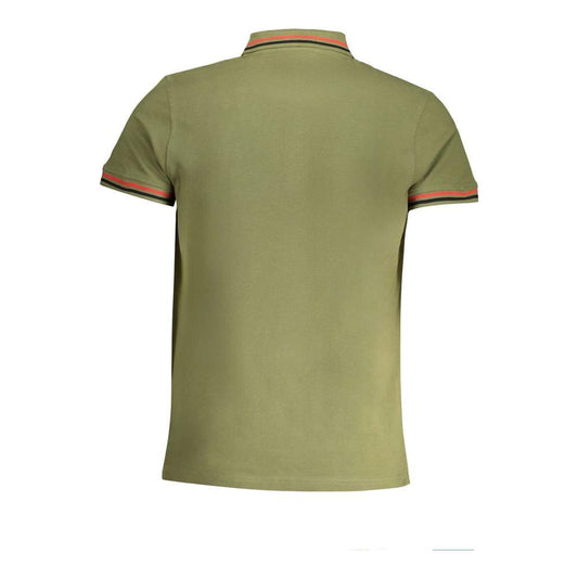 Cavalli Class Green Cotton Polo Shirt