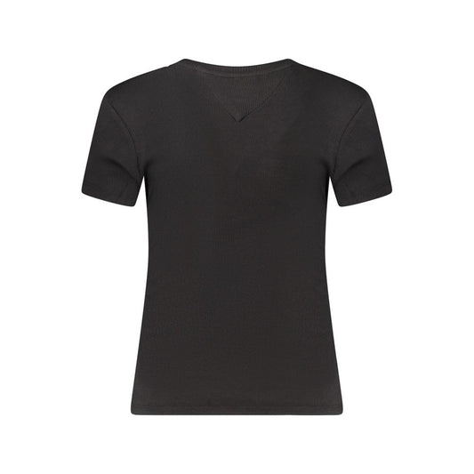 Tommy Hilfiger Black Cotton Tops & T-Shirt