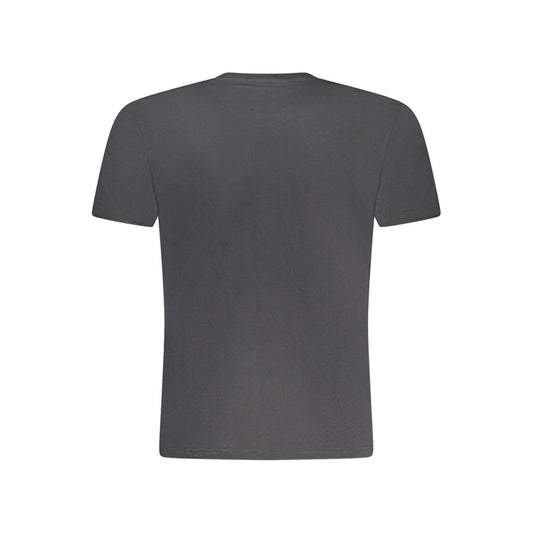 Back view of black Lee Cotton Men's T-Shirt with short sleeves and classic crew neck.