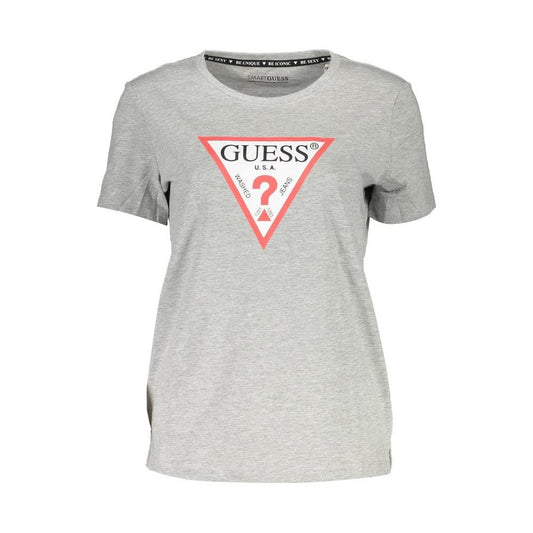 Guess Jeans Gray Cotton Women T-Shirt