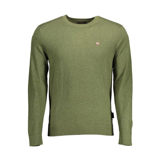 Napapijri Green Cotton Men Sweater