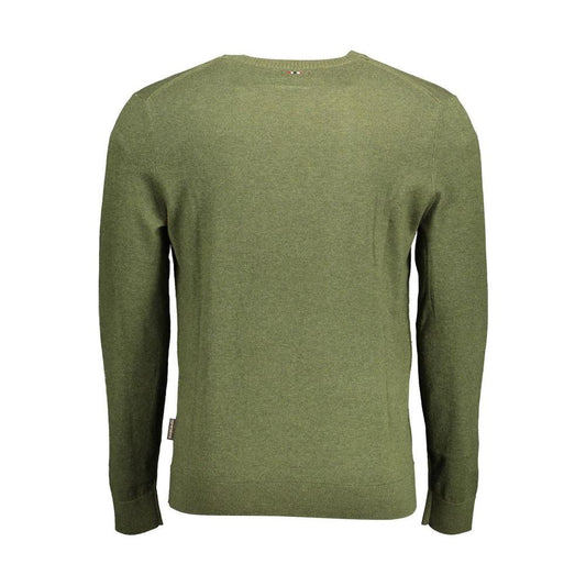 Napapijri Green Cotton Men Sweater