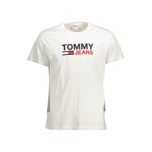 Tommy Hilfiger White Cotton Men T-Shirt