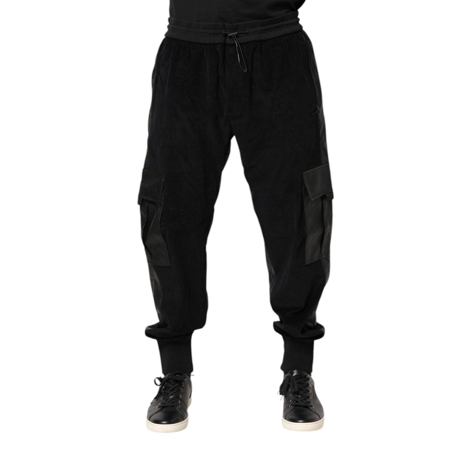 Dolce & Gabbana Black Cotton Cargo Jogger Sweatpants Pants PAN76276-50