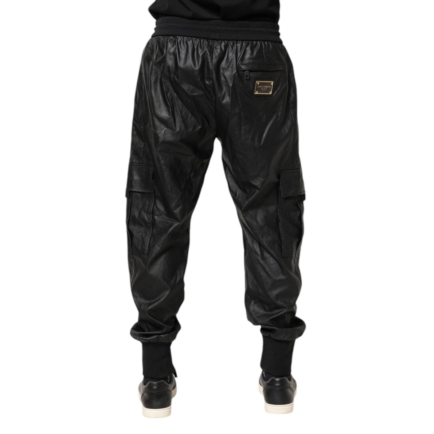 Dolce & Gabbana Black Cotton Cargo Jogger Sweatpants Pants PAN76276-50